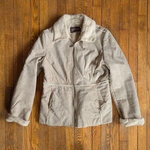 Vintage Y2K Guess Suede Faux Fur Jacket